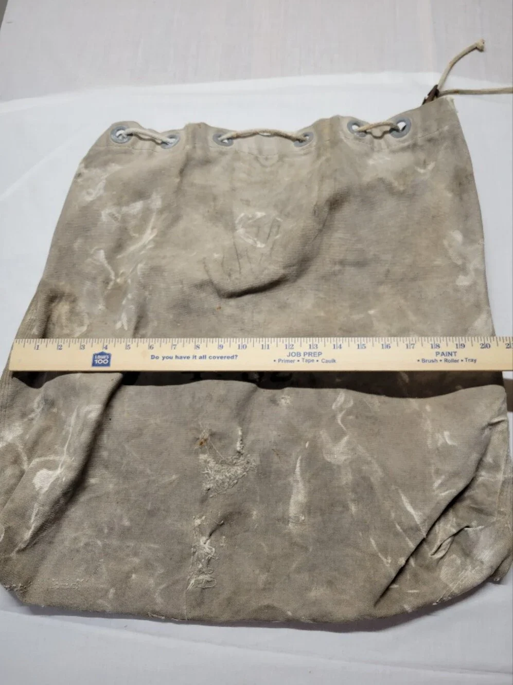 Vintage US Domestic Mail Canvas Bag Sack 4-52 With Drawstring And Clasp